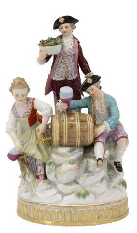 Appraisal: Meissen porcelain figure group The Grape Harvest after the original