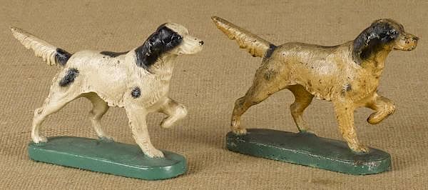 Appraisal: Two Hubley cast iron setter doorstops '' l Two Hubley