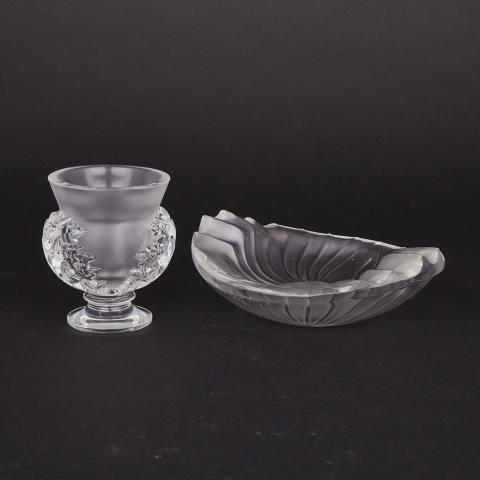 Appraisal: St Cloud and Nancy Lalique Moulded and Frosted Glass Small