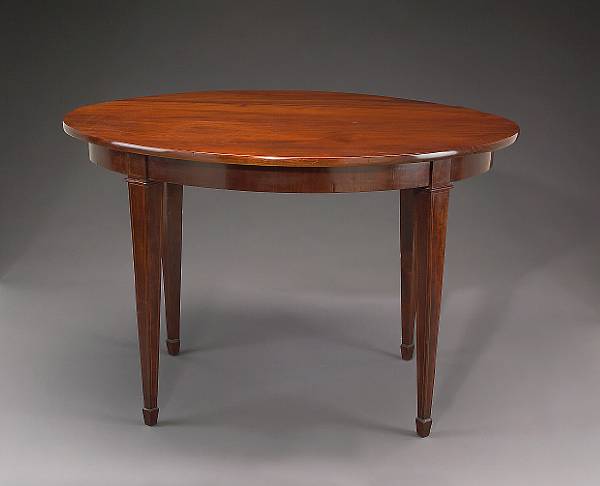 Appraisal: An Austrian Neoclassical inlaid mahogany center table first quarter th