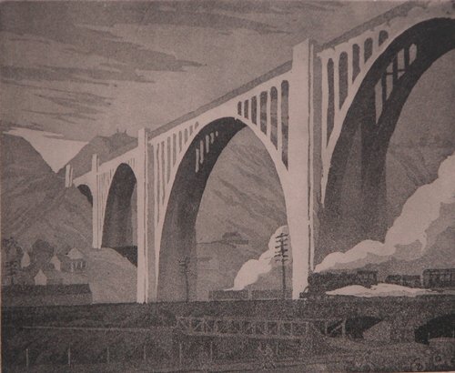 Appraisal: Bridges has been referenced as Westinghouse Bridge Etching and aquatint