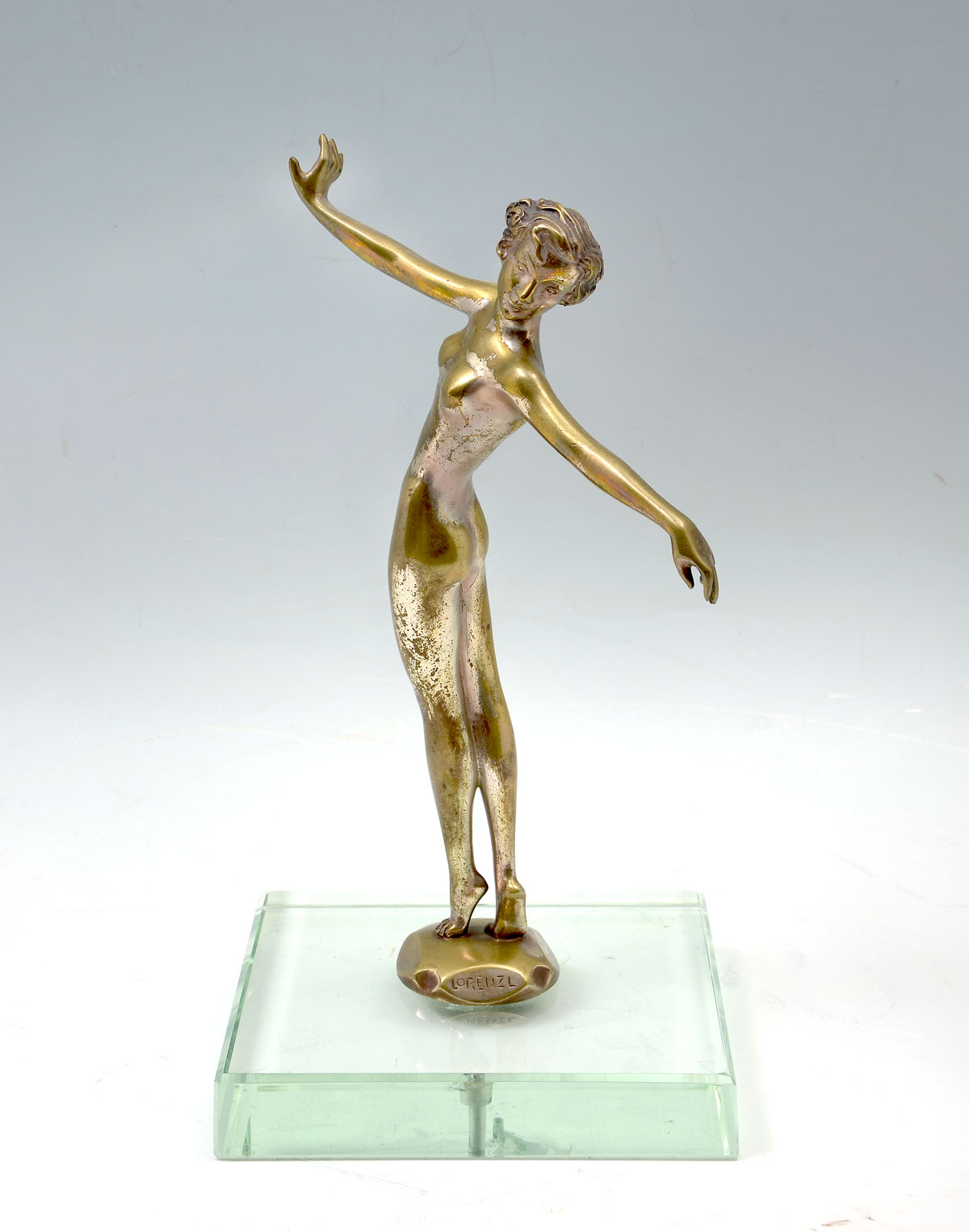 Appraisal: LORENZL Josef Austrian - Stylized Dancing Nude Bronze '' in