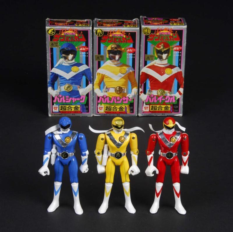 Appraisal: Power Rangers w Boxes Description Japanese Made by Popy Series