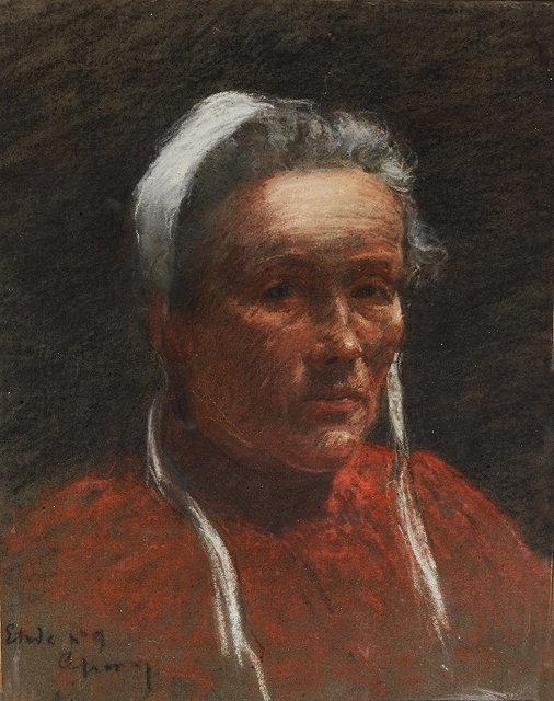 Appraisal: FOLLOWER OF THE IMPRESSIONIST SCHOOLPortrait of an elderly Breton inscribed