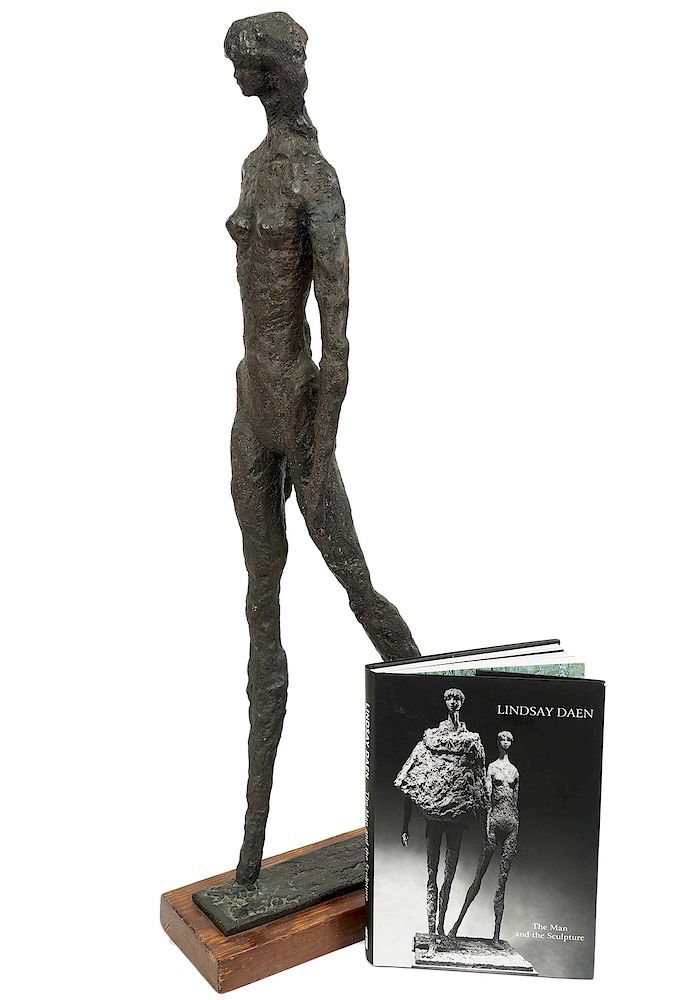 Appraisal: Lindsay Daen 'Ingrid Walking' Bronze Sculpture Lindsay Daen American Australian