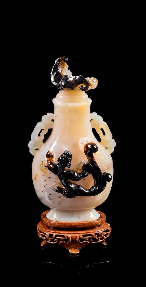 Appraisal: An Agate Covered Vase Height inches An Agate Covered Vase