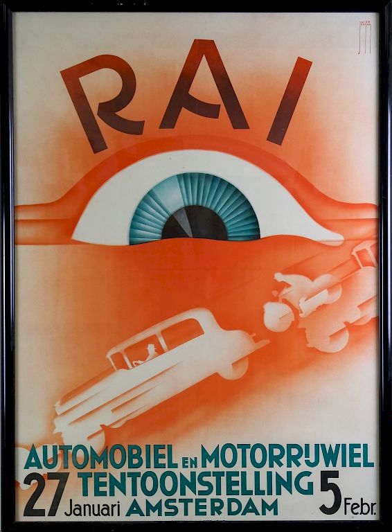 Appraisal: VTG Jacob Jansma - RAI Auto Show Poster Vintage original