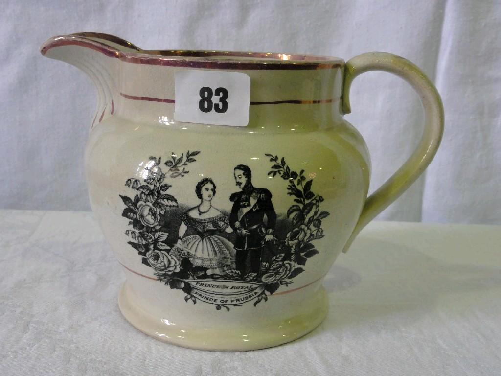 Appraisal: A th century jug commemorating the marriage of Princess Victoria