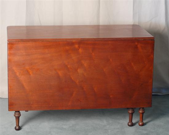 Appraisal: A Sheraton Mahogany Drop-leaf D-end with turned legs and single