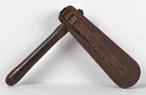 Appraisal: US Civil War Battle Rattle Alarm '' wooden battle rattle