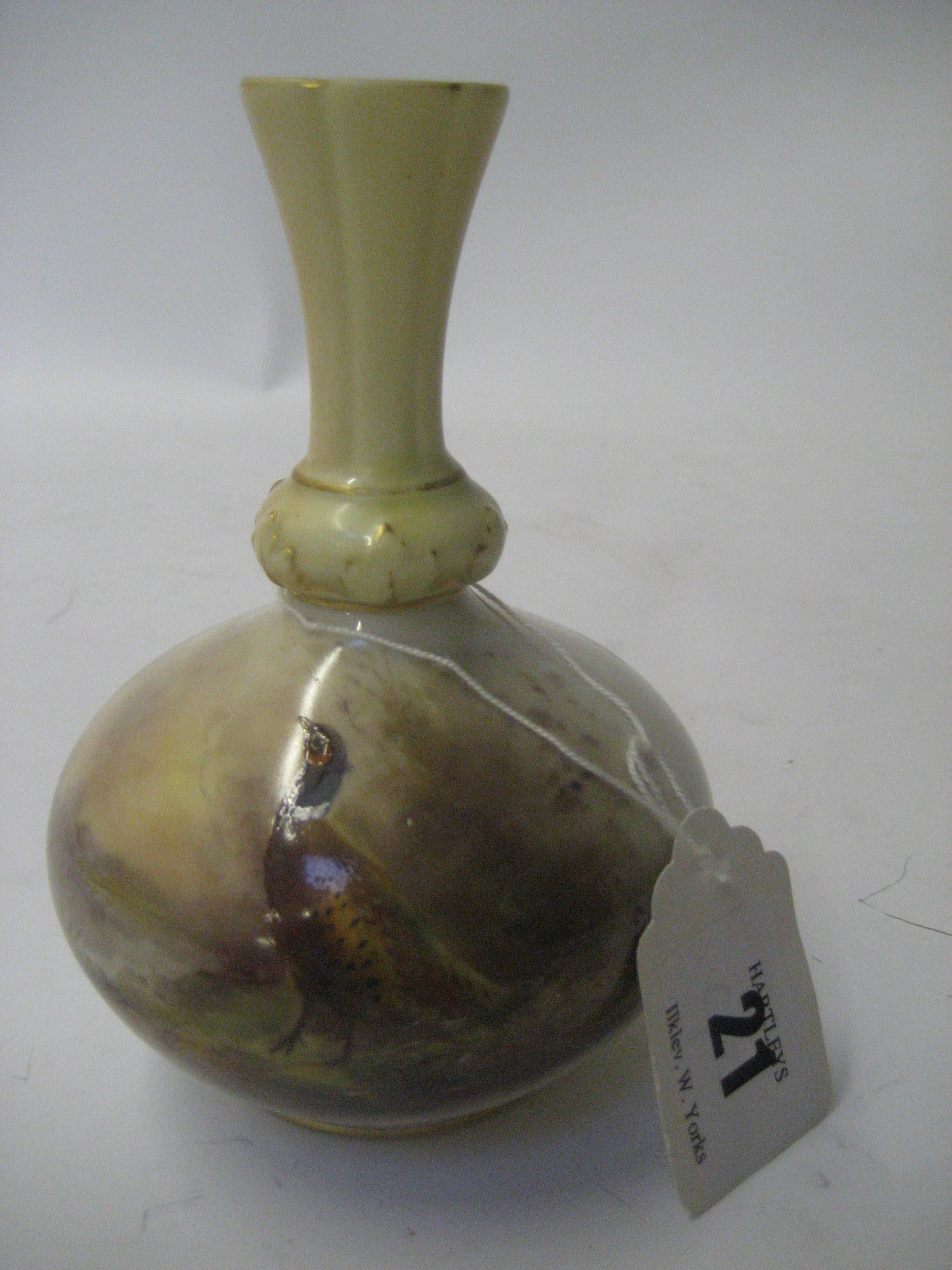 Appraisal: A ROYAL WORCESTER PORCELAIN VASE dated of squat globular form