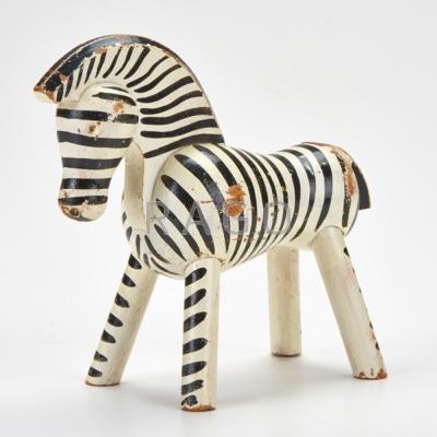 Appraisal: KAY BOJESEN Painted wood zebra Marked x Condition Report