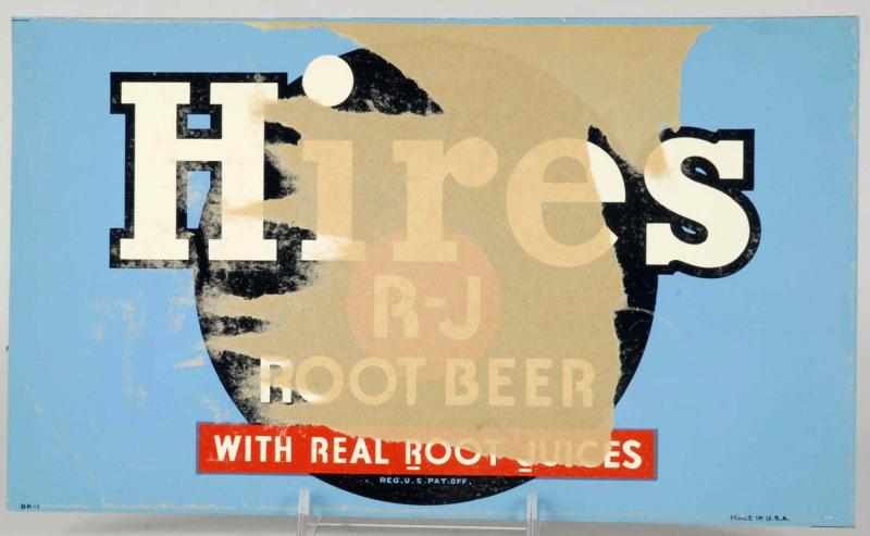 Appraisal: Small Tin Hires Root Beer Sign Description s to s