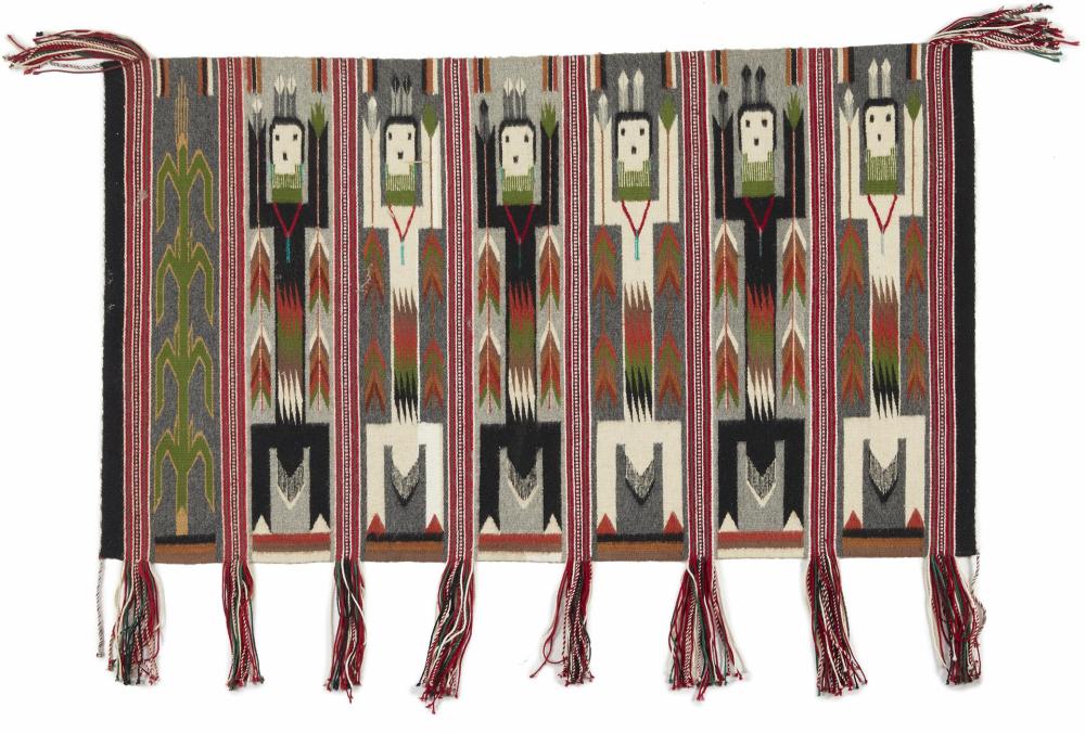 Appraisal: A Navajo Yei weaving Fourth-Quarter th Century Din Woven in