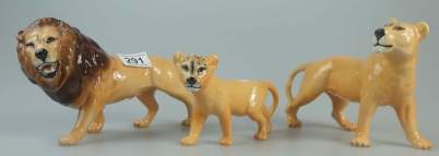 Appraisal: Beswick Lion family comprising Lion Lioness and cub