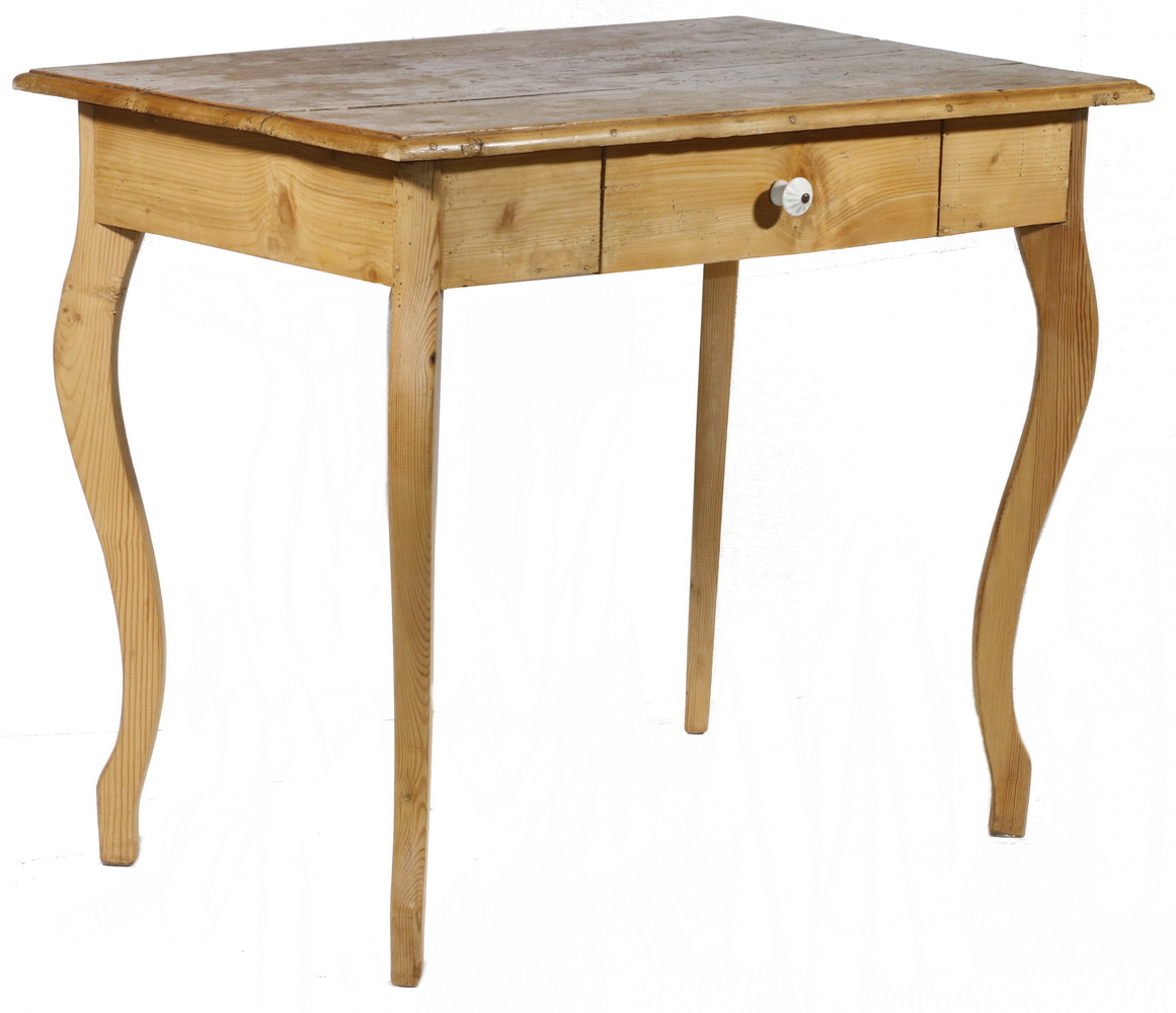 Appraisal: SCRUBBED PINE FRENCH HALL TABLE Scrubbed pine French hall table