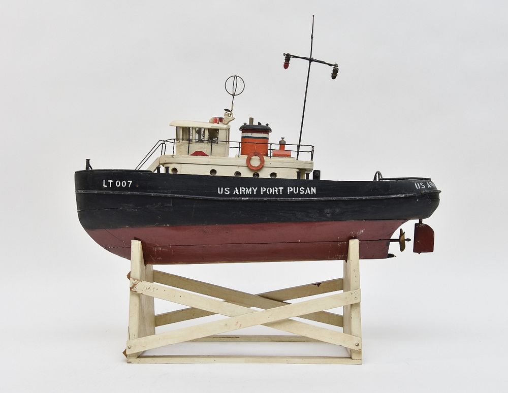 Appraisal: U S Army Port Pusan Model Tug Boat U S