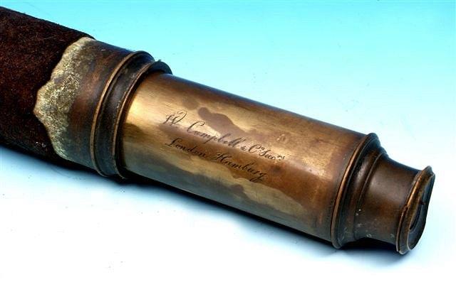 Appraisal: A NAVAL SINGLE DRAW TELESCOPE by W Campbell Co Sucrs