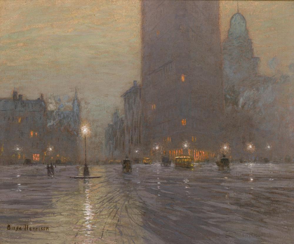 Appraisal: LOVELL BIRGE HARRISON American - Madison Square Looking Toward the