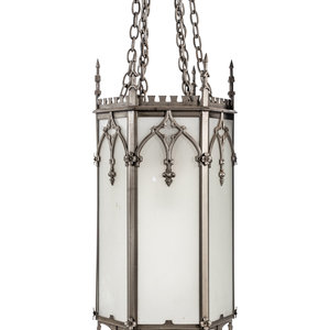 Appraisal: A Gothic Revival Iron Lantern Likely by Curtis Lighting Chicago