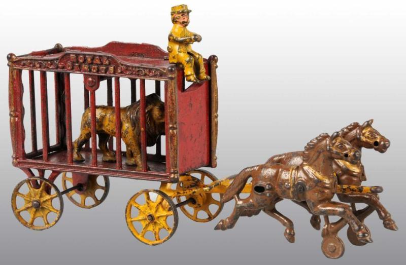 Appraisal: Cast Iron Hubley -Horse Royal Circus Cage Wagon Description Includes