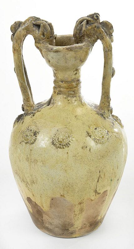 Appraisal: Chinese Pottery Amphora with Dragon Handles Tang or Tang style