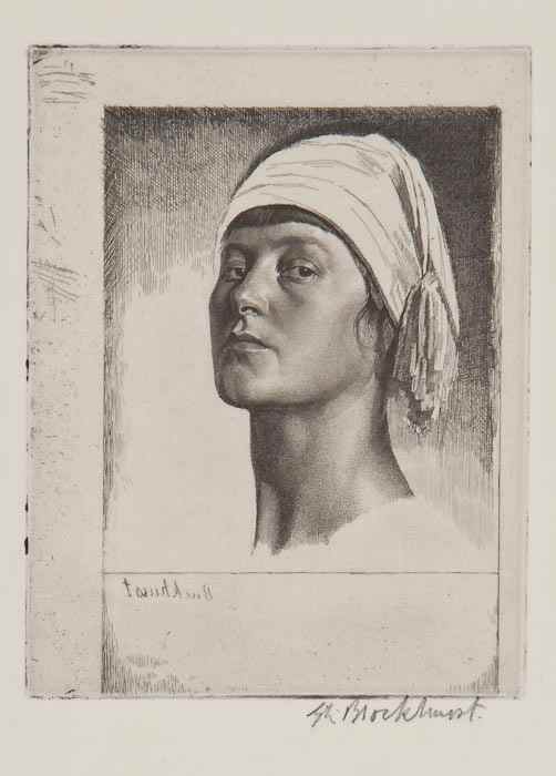 Appraisal: Gerald Leslie Brockhurst Aglaia etching th state of signed in