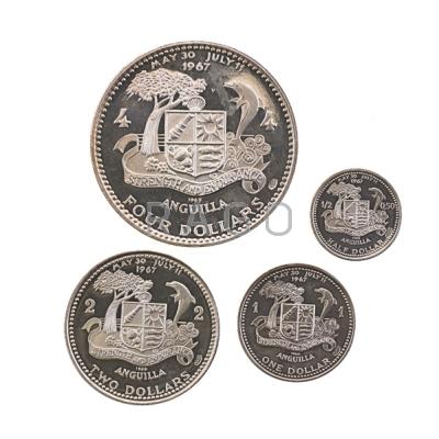 Appraisal: WORLD PROOF AND COMMEMORATIVE COINS Twenty-five including Anguilla pure silver