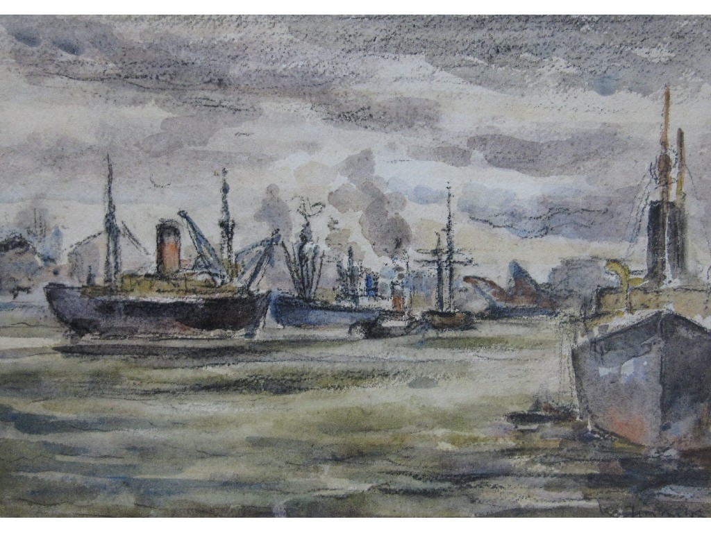 Appraisal: WILLIAM TIMMINS Wash over chalk 'On the Clyde' signed