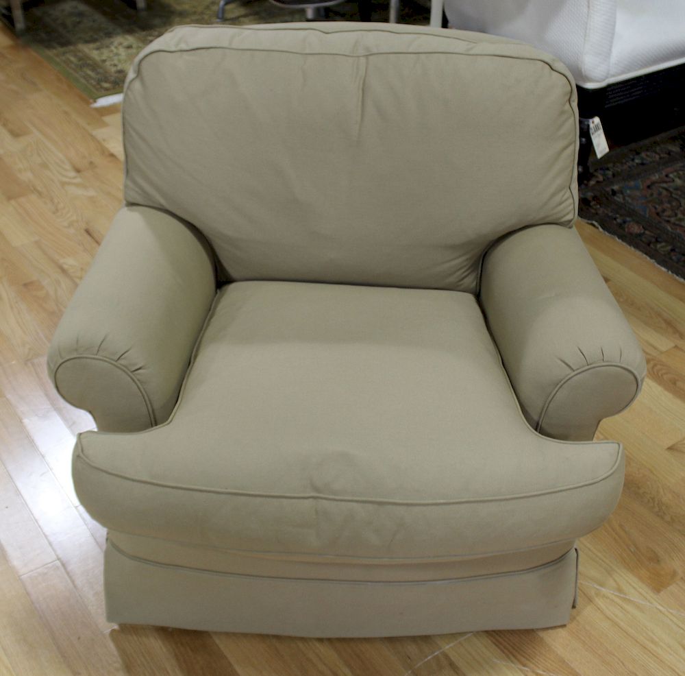 Appraisal: RALPH LAUREN Upholstered Lounge Chair From a Larchmont home -