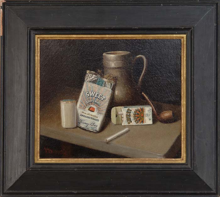 Appraisal: VICTOR DUBREUIL French th th Century STILL LIFE WITH CIGARETTES