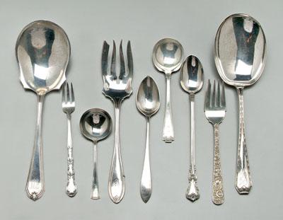 Appraisal: pieces sterling flatware includes eight Kirk Repouss eacute salad forks