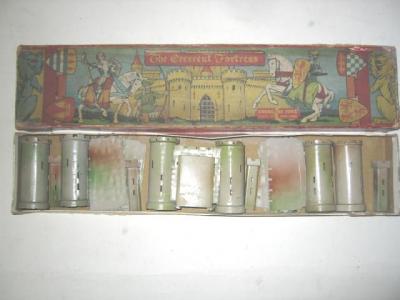 Appraisal: Crescent Toys Fortress tinplate dismantled into box long F