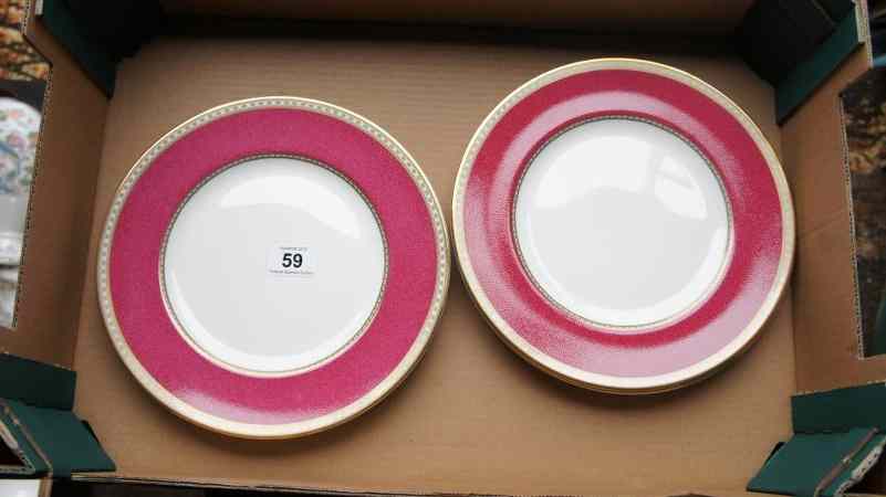 Appraisal: Wedgwood Ulander Ruby Dinner Plates Seconds