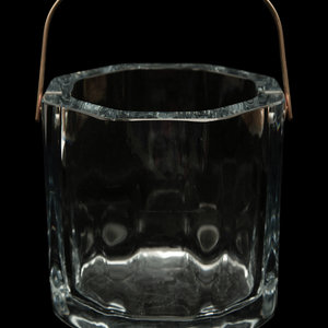 Appraisal: A Cartier Glass Ice Bucket by Str mbergshyttan Sweden th