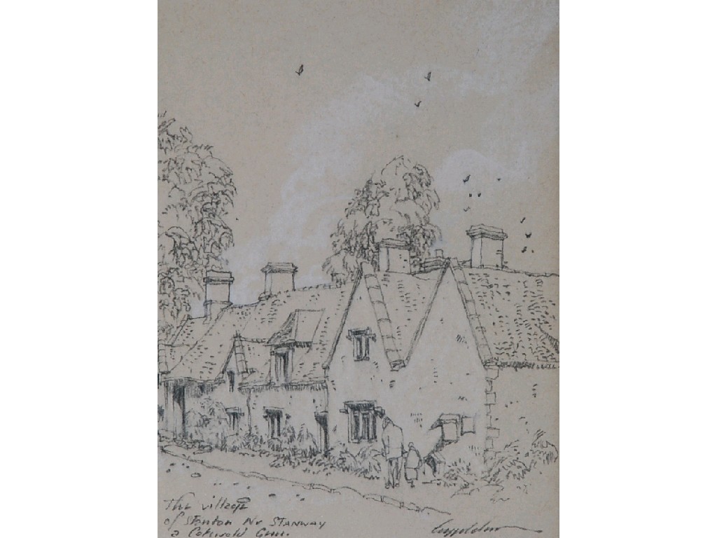 Appraisal: NIGEL CASSELDINE born Pair of small pencil drawings Cotswold Scenes