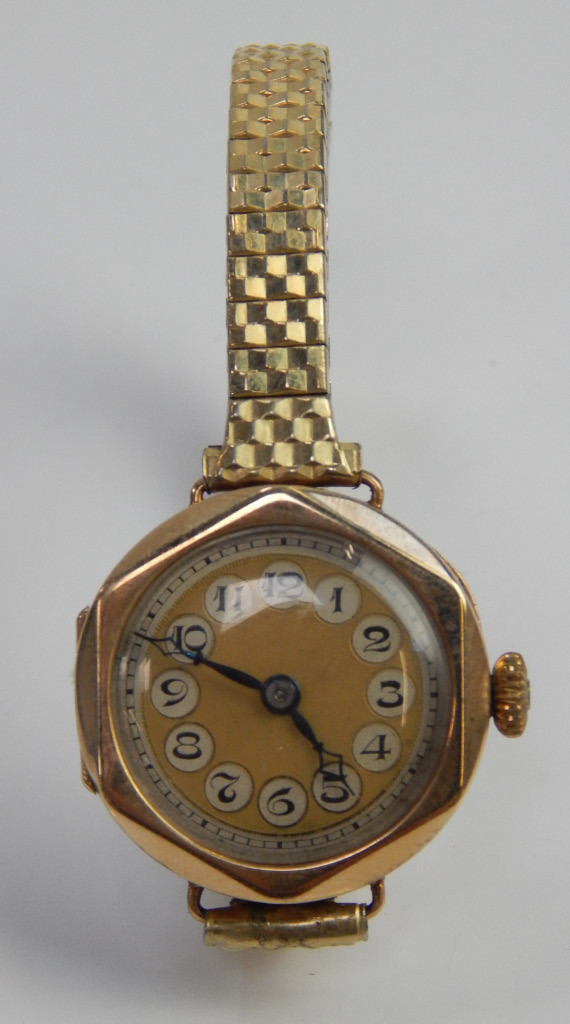 Appraisal: A ladies cocktail watch with hexagonal dial cream and white