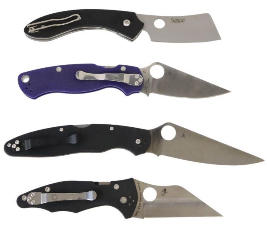 Appraisal: lot of Spyderco folding pocket knives new in box with