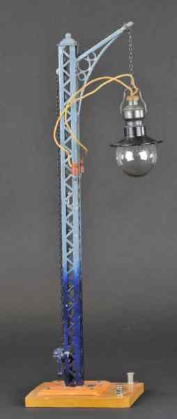 Appraisal: BING TRESTLE TOWER LAMP Germany hand painted in shades of