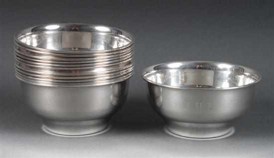 Appraisal: Twelve American sterling silver bowls Schultz Baltimore first half- th