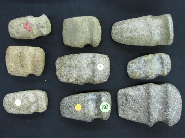 Appraisal: Nine grooved axes