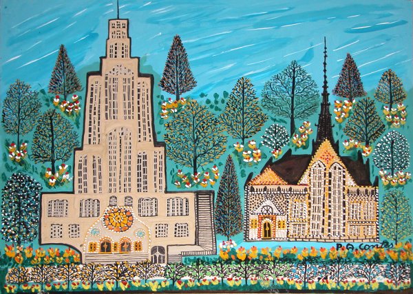 Appraisal: Artist Contis Peter A Greek-American - Title Cathedral of Learning