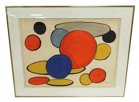 Appraisal: Alexander Calder American - Grey Elipse lithograph pencil signed LR