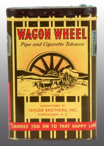 Appraisal: Wagon Wheel Pocket Tobacco Tin Description Great color and graphics