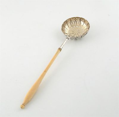 Appraisal: An early th century Dutch silver sifting spoon by Cornelis