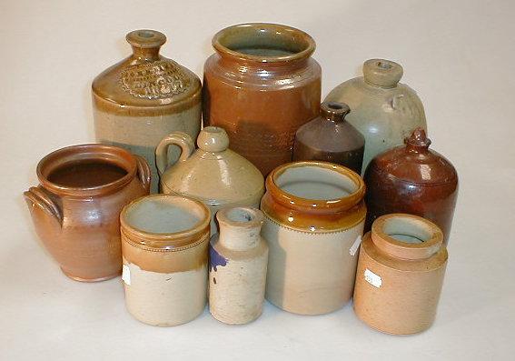 Appraisal: A quantity of salt glaze and stoneware flagons jars etc