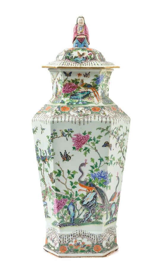 Appraisal: Sale Lot A Large Chinese Famille Rose Porcelain Covered Vase