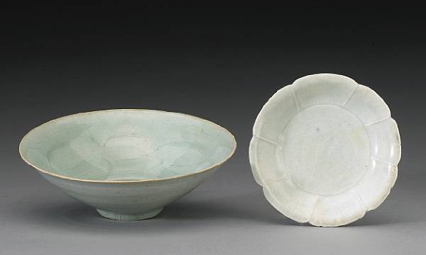 Appraisal: Two qingbai wares Song Dynasty The first a bowl with