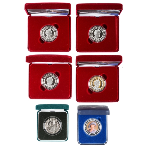 Appraisal: Silver coins United Kingdom decimal non circulating commemorative crowns and