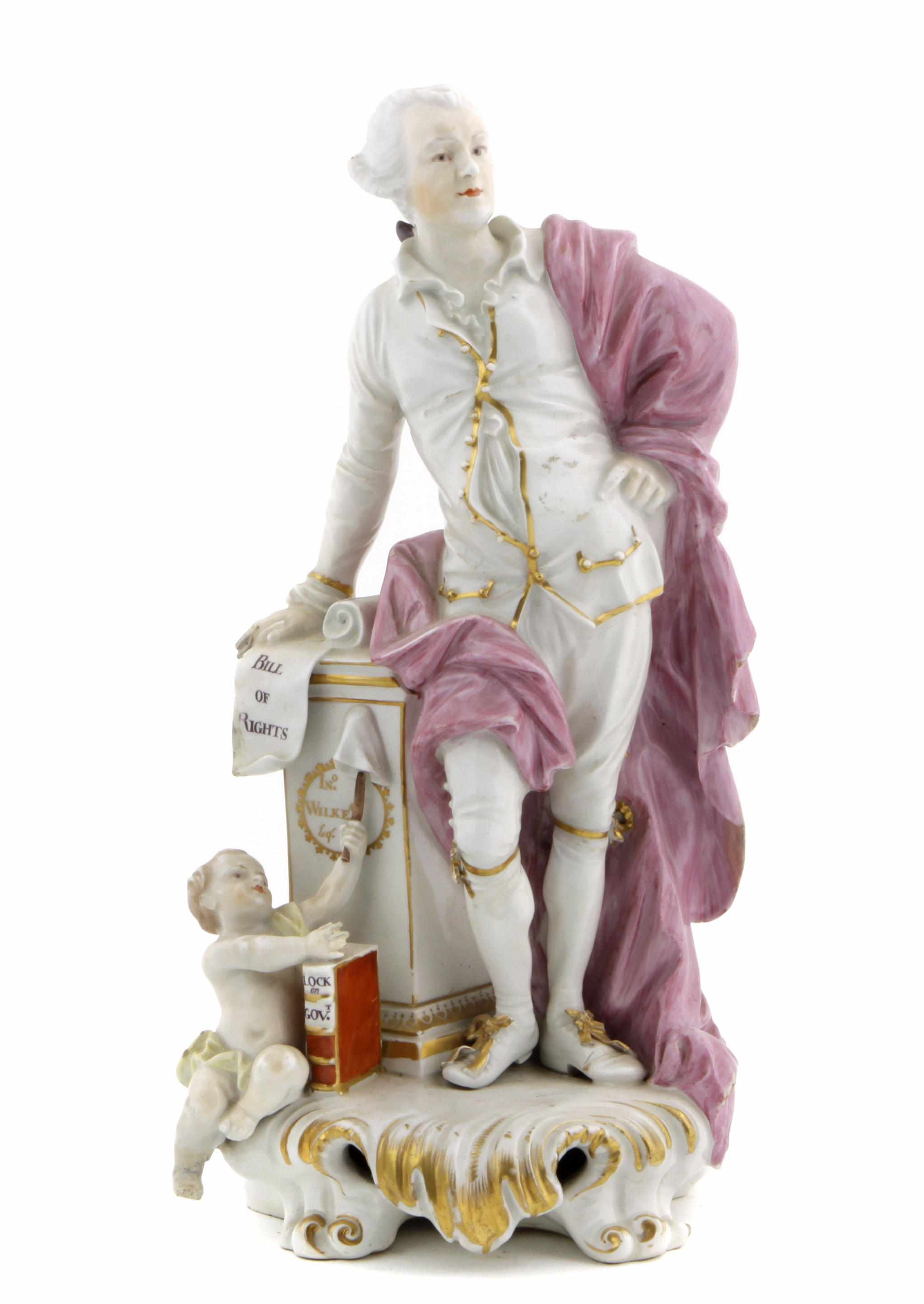 Appraisal: A Meissen style porcelain figure of John Wilkes height in